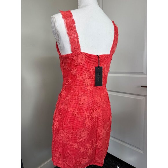 Romeo Juliet Couture Coral Lace Overlay Sleeveless Dress Medium Womens NWT Core - Picture 3 of 16